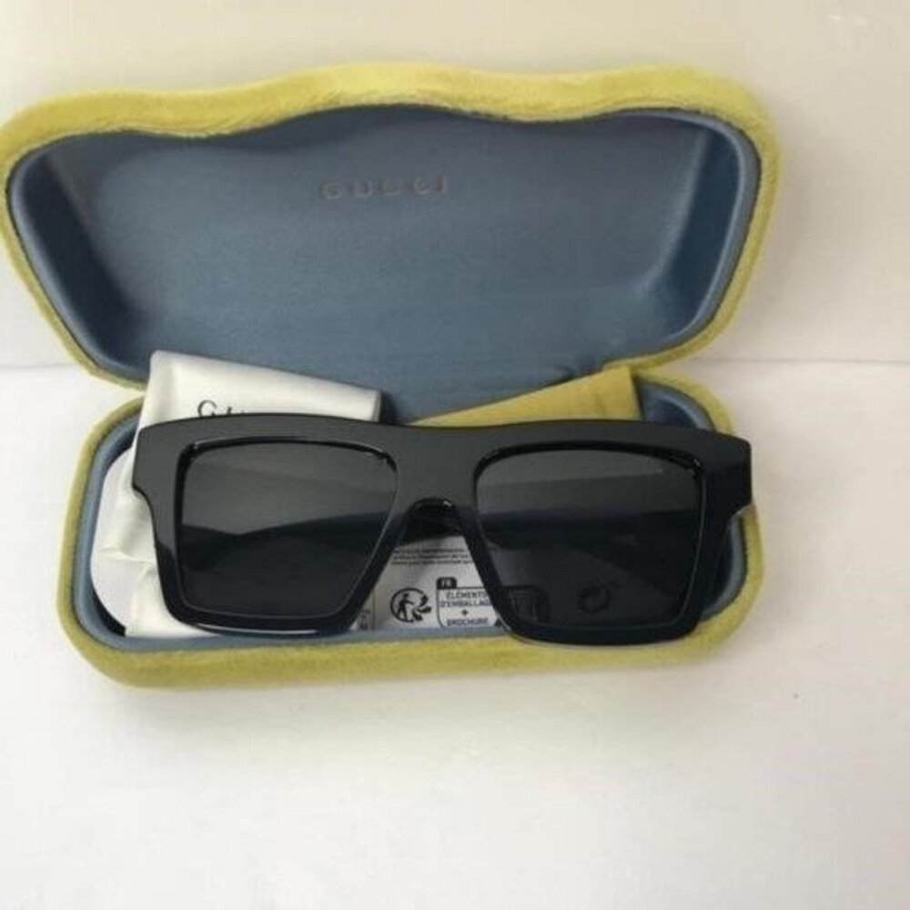 💯BRAND NEW GUCCI GG0962S 009 Black/Green/Grey Unisex Sunglasses - Picture 11 of 11